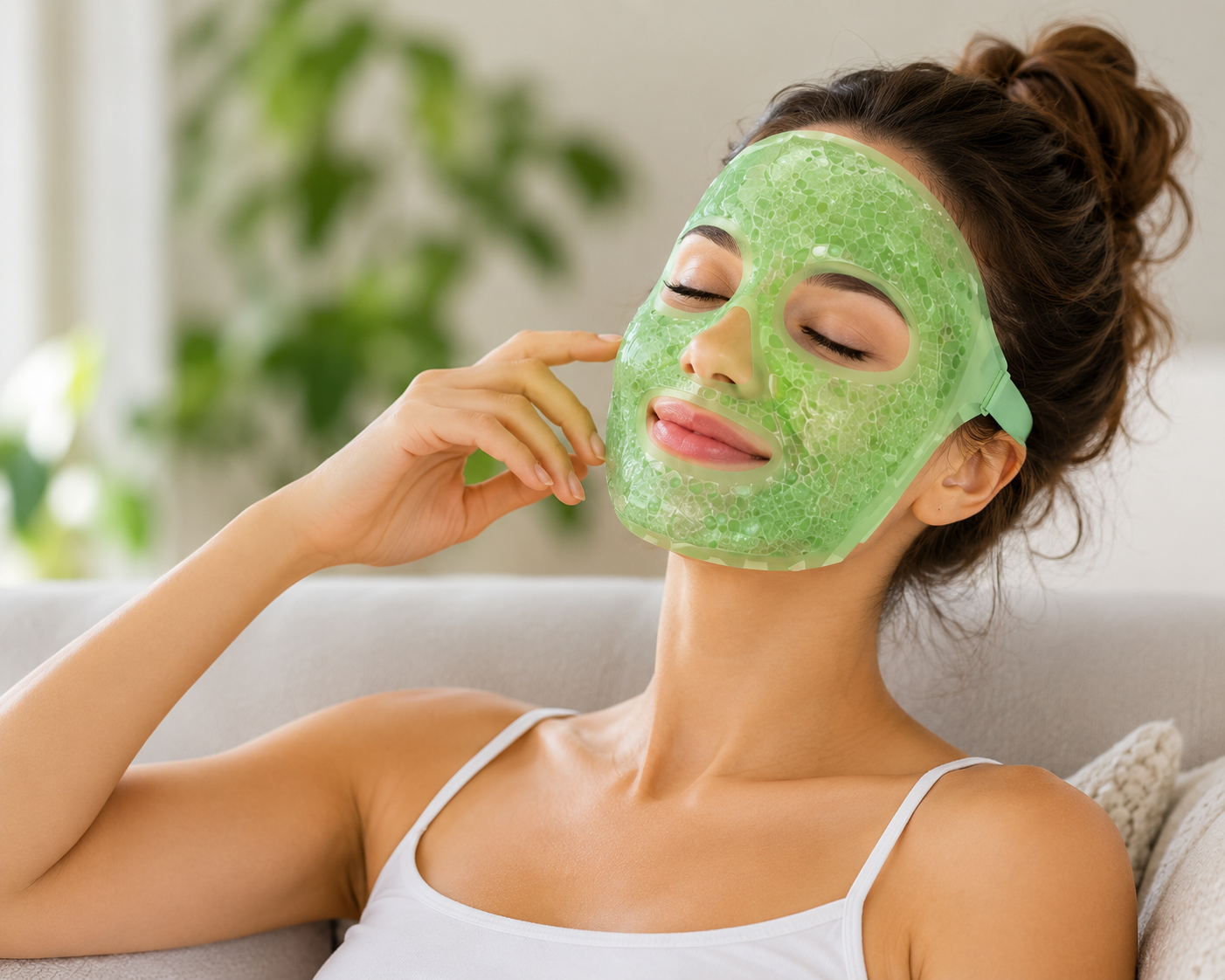 Full-Face Cool Gel Ice Mask | Ultimate Summer Cooling, Stress Relief & Sleep Therapy