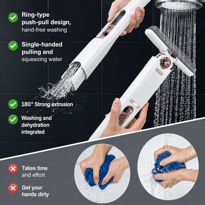 The Ultimate Portable Mini Mop | 2 Sponges | Wet & Dry Use |