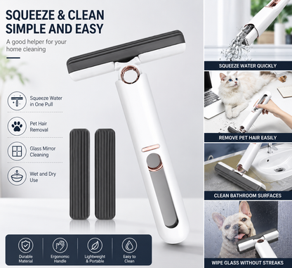 The Ultimate Portable Mini Mop | 2 Sponges | Wet & Dry Use |